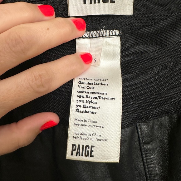 Paige Leather Stretchy Pants Leggings Size Small - Picture 3 of 11